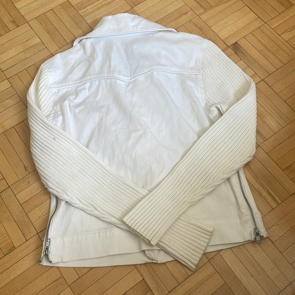 armor jeans white jacket with ribbed sleeves - Picture 4 of 4